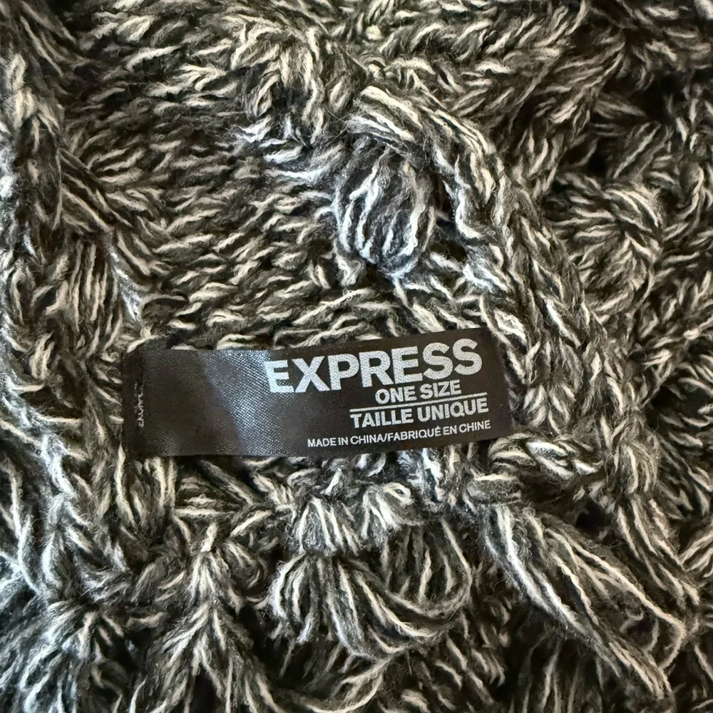 Long Grey Knit Winter Scarf